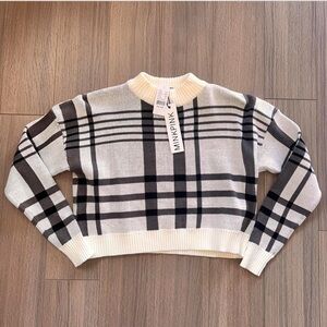 MINKPINK Anna Crop Check Sweater